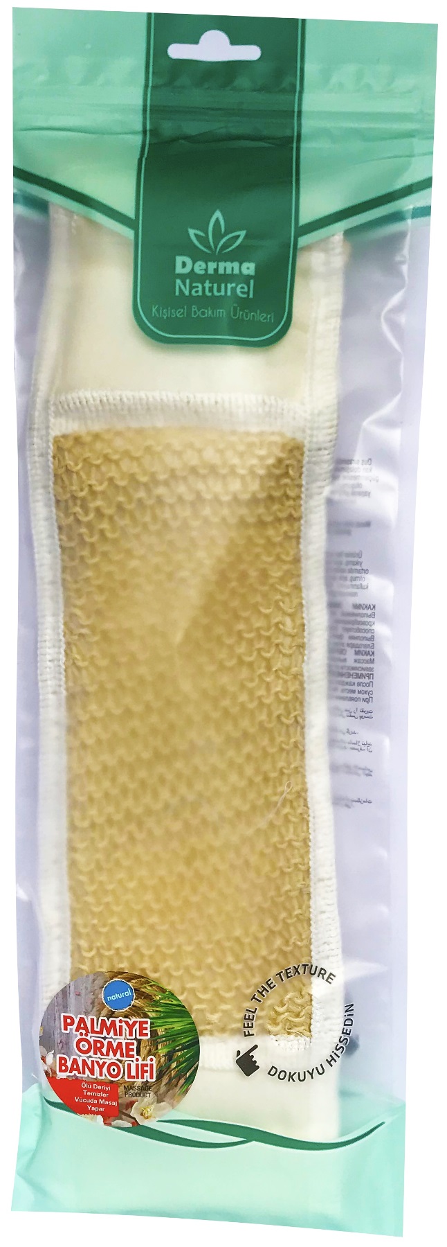 Derma Naturel Palmiye Örme İpli Banyo Kemeri (8*24CM)