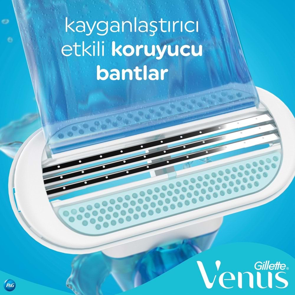 Gillette Venus Smooth Kadın Tıraş Makinesi + Yedek Başlık Ergonomik Tasarım ile Hassas Cilt İçin