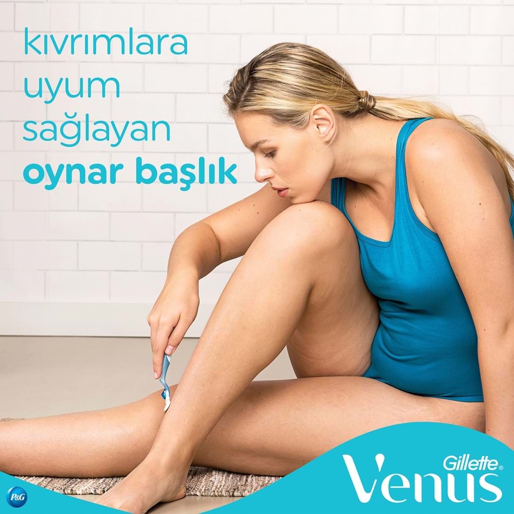 Gillette Venus Smooth Kadın Tıraş Makinesi + Yedek Başlık Ergonomik Tasarım ile Hassas Cilt İçin