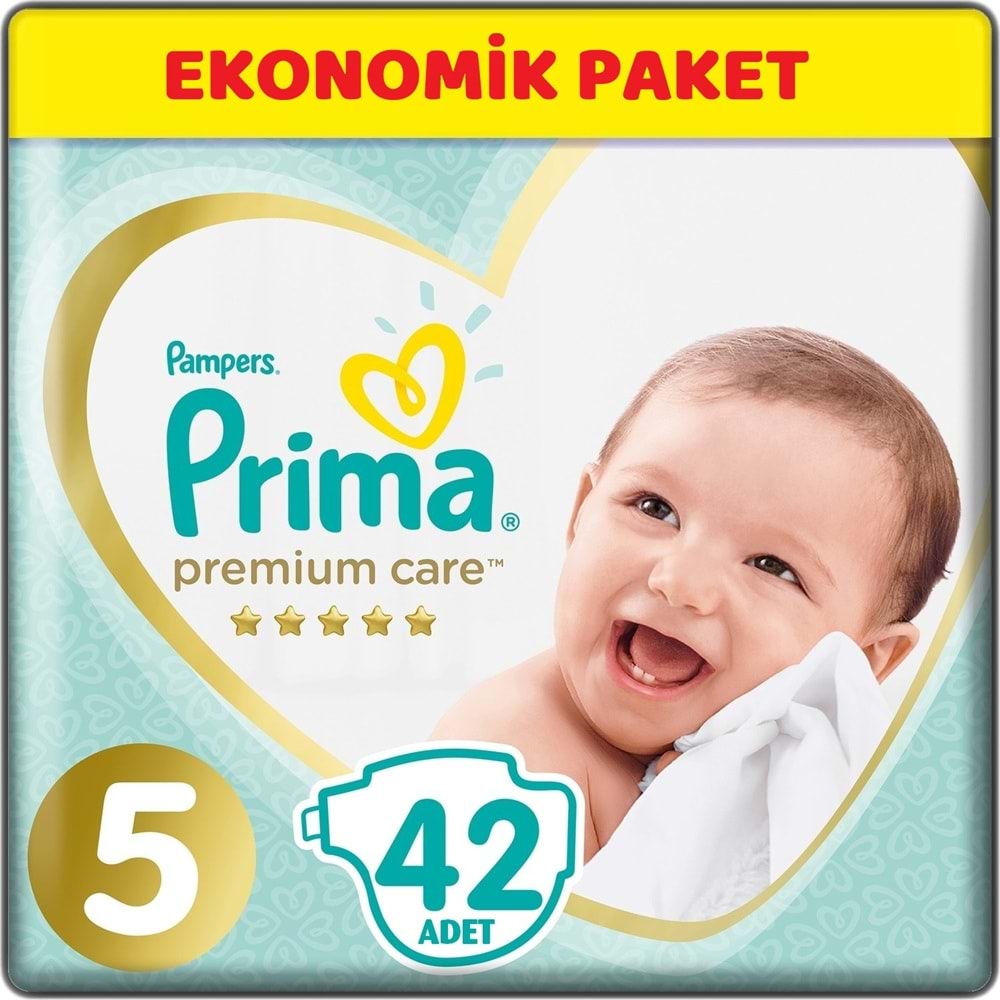 Prima Premium Care Bebek Bezi 5 Beden 11-16 KG Junior 42 Adet Ekonomik Pk