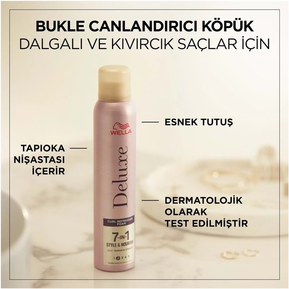 Wella Deluxe Bukle Saç Köpüğü 200 ML Canlandırı Bukle