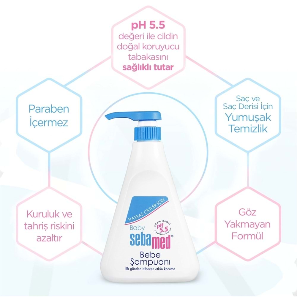 Sebamed Bebek Şampuanı 500ML Pompalı (Yenidoğanlar İçin)