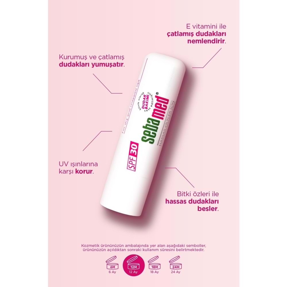 Sebamed Dudak Koruyucu Bakım Kremi Stick 30 SPF 4.8GR (Kurumuş Çatlamış ve Hassas Nemlendiricili)