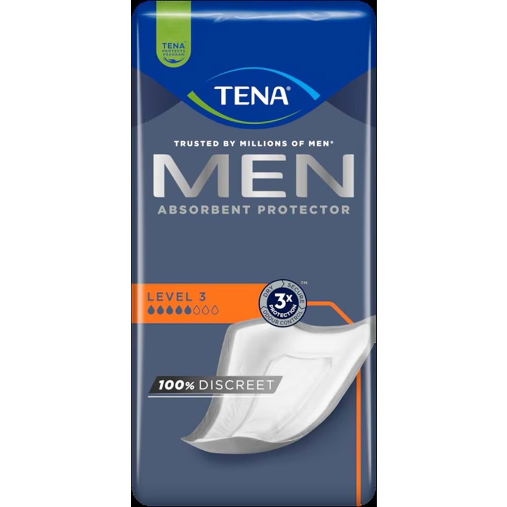 Tena Men Emici Koruma Level 3 Erkek Mesane Pedi 16 Adet