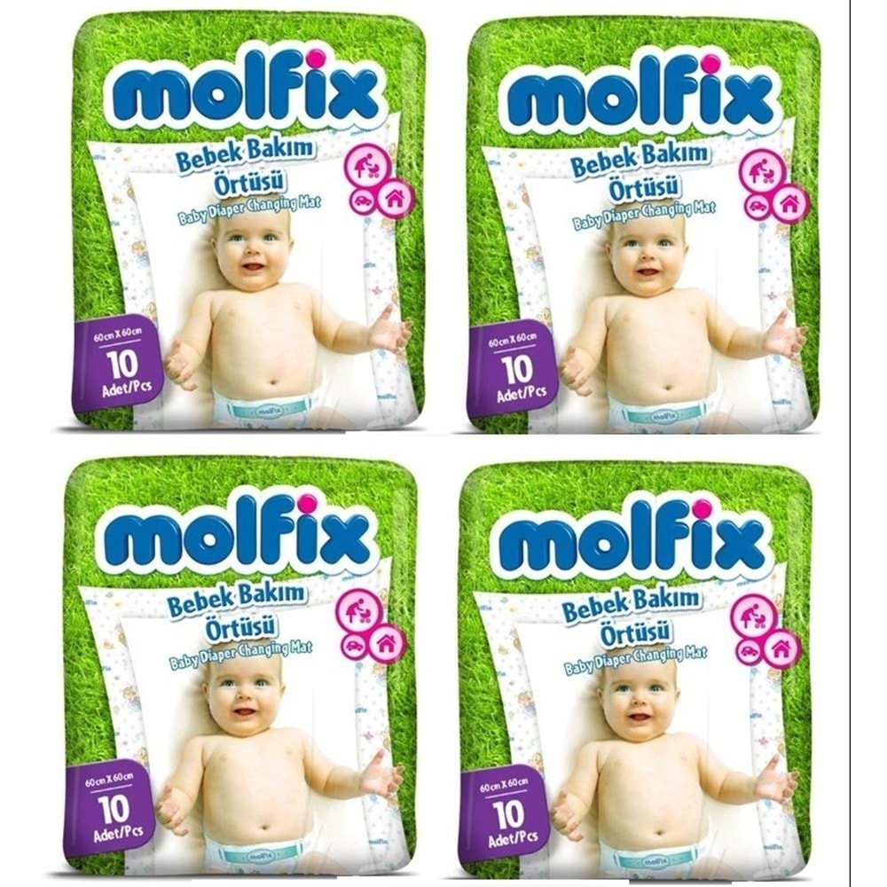 Molfix Bebek Bakım Alt Açma Örtüsü 4 Lü Set 40 Adet (4Pk*10)