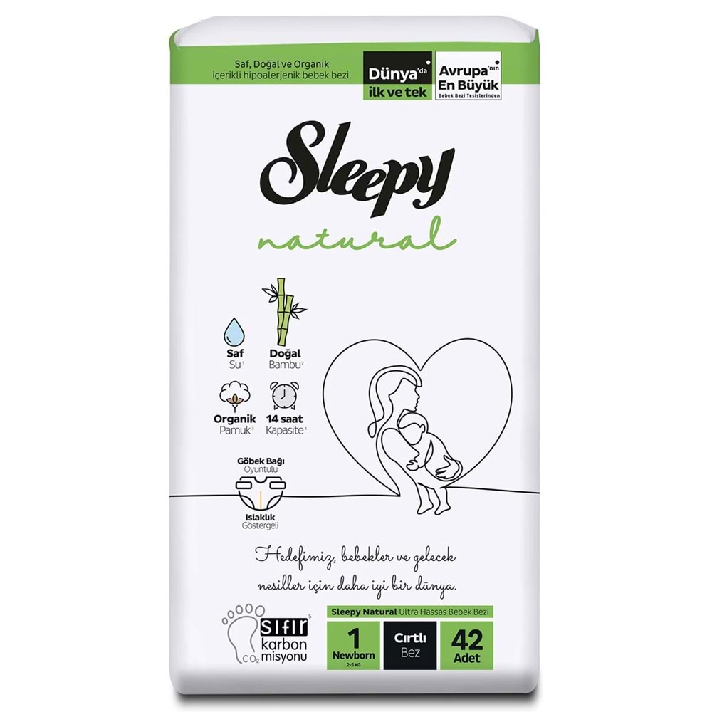 Sleepy Merhaba Bebek Seti Yeni Doğan Doğuma Hazırlık Paketi Naturel Bebek Bezi