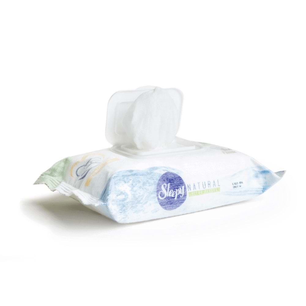 Sleepy Islak Havlu Mendil Pamuklu Yenidoğan Natural Bambu 40 Yaprak 12 Li Set (480 Yaprak)