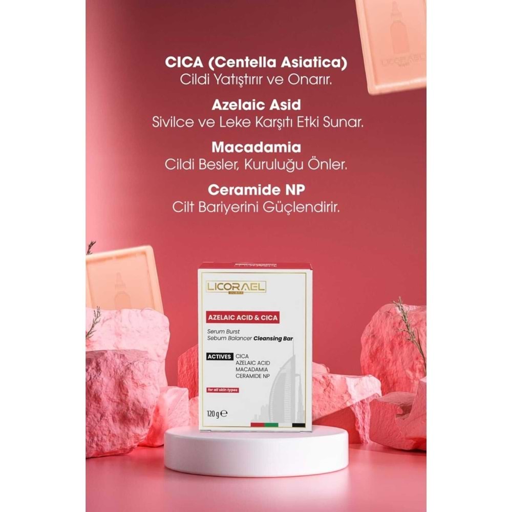 Licorael Dubai Azelaıc Acıd & Cıca (Akne Karşıtı) Sabun 120GR