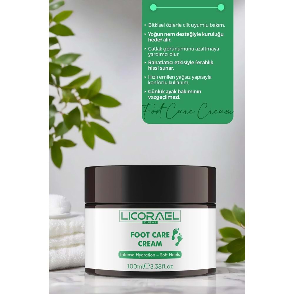 Licorael Dubai Foot Car Cream (Ayak ve Topuk Çatlak Kremi) 100ML