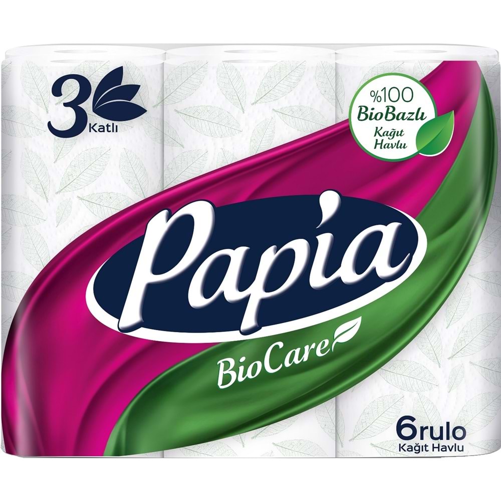 Papia Kağıt Havlu (3 Katlı) 6 Lı Pk Bio Care
