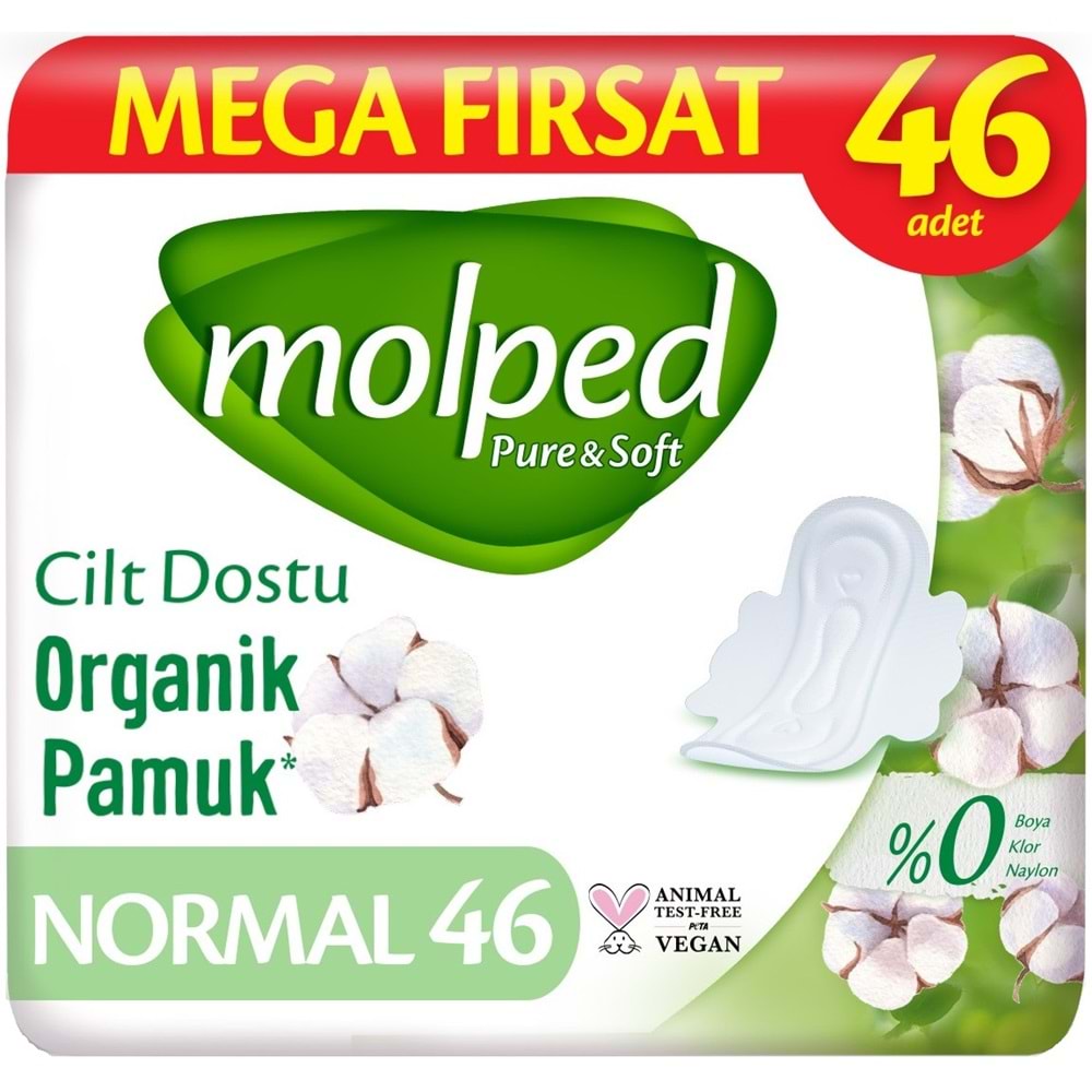 Molped Pure&Soft Hijyenik Ped Normal 46 Adet Mega Pk