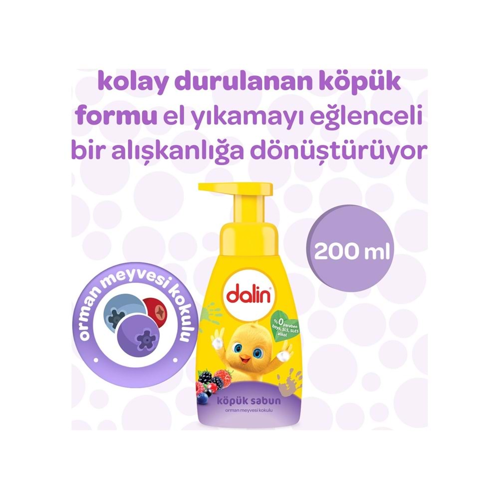 Dalin Köpük Sabun 200ML Orman Meyveli (Çoçuklarınız için)