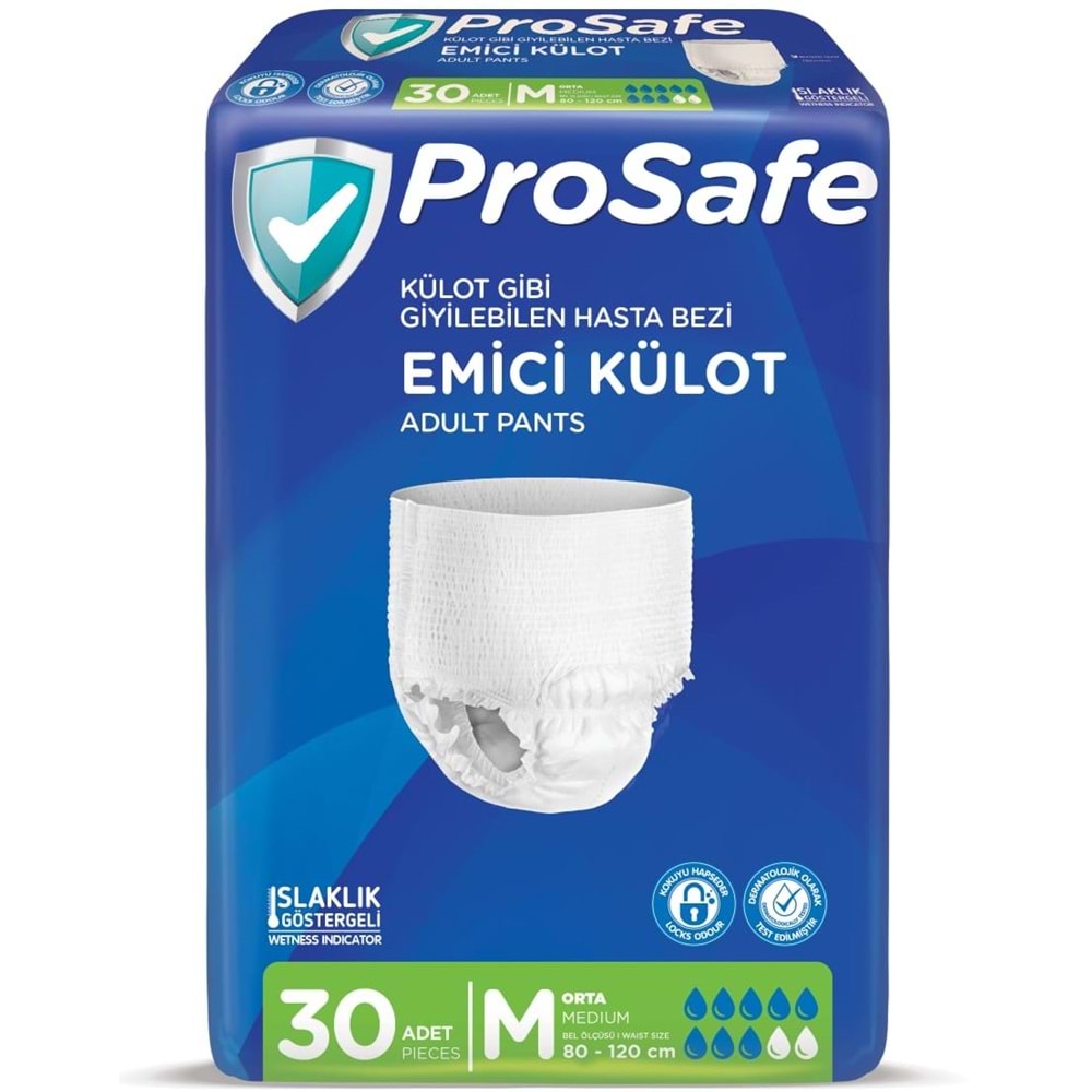 Prosafe Emici Külot Hasta Bezi M - Orta - Medium 30 Adet Tekli Pk
