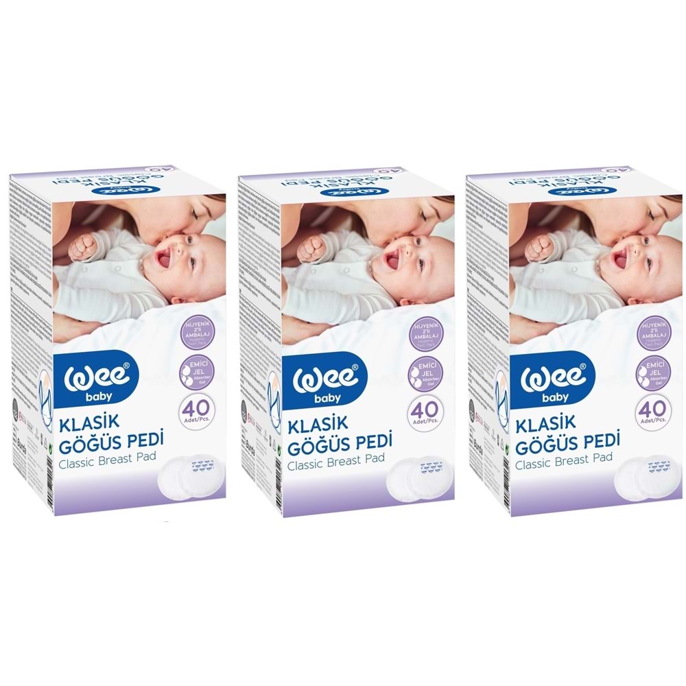 Wee Baby Klasik Göğüs Pedi (40 Lı) 120 Adet (3Pk*40)