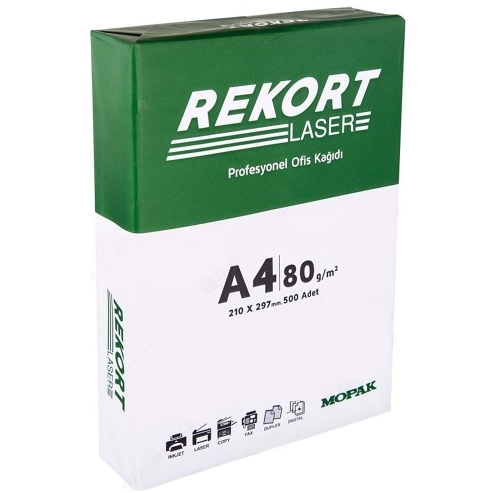 Mopak Rekort A4 80GR/M2 Fotokopi Kağıdı 500 Adet (1 Pk)