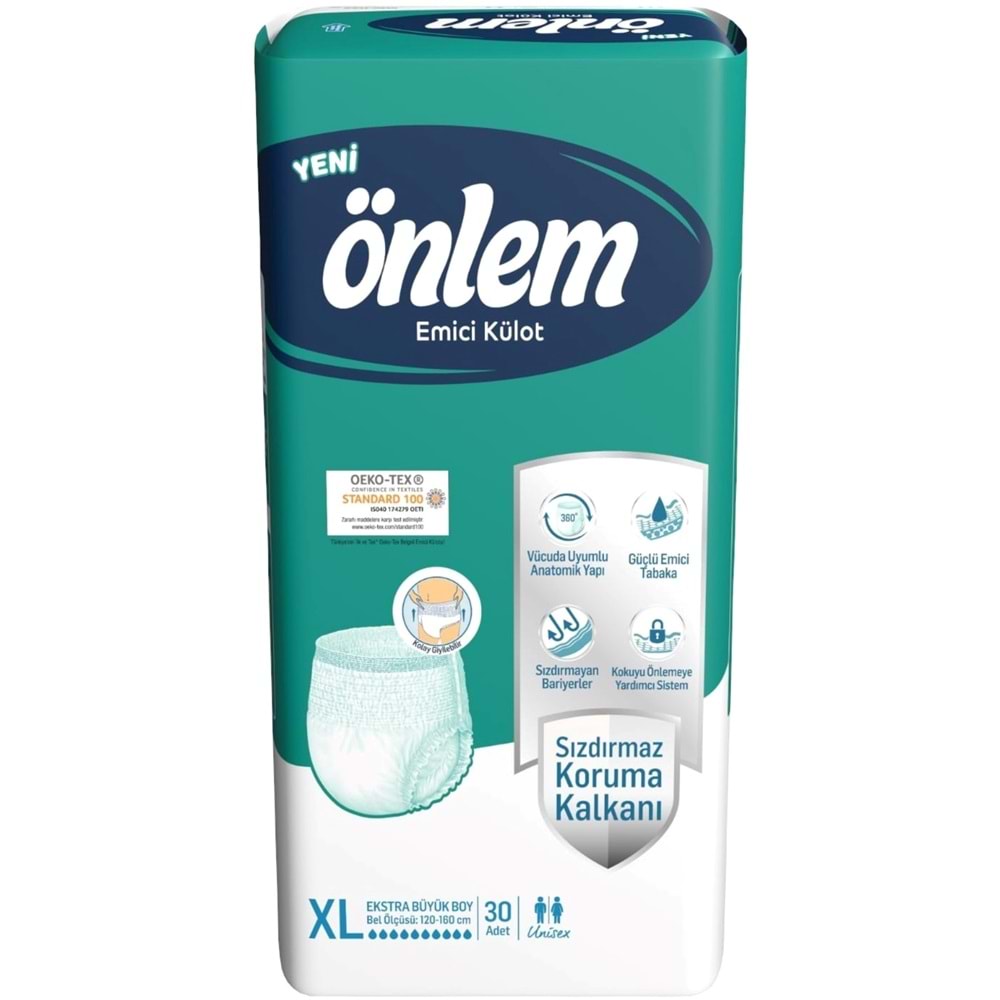 Önlem Emici Külot Hasta Bezi XL- Extra Large - Ekstra Büyük (30 Adet)