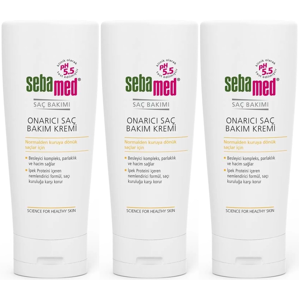 Sebamed Onarıcı Saç Bakım Kremi 200 ML (3 Lü Set)