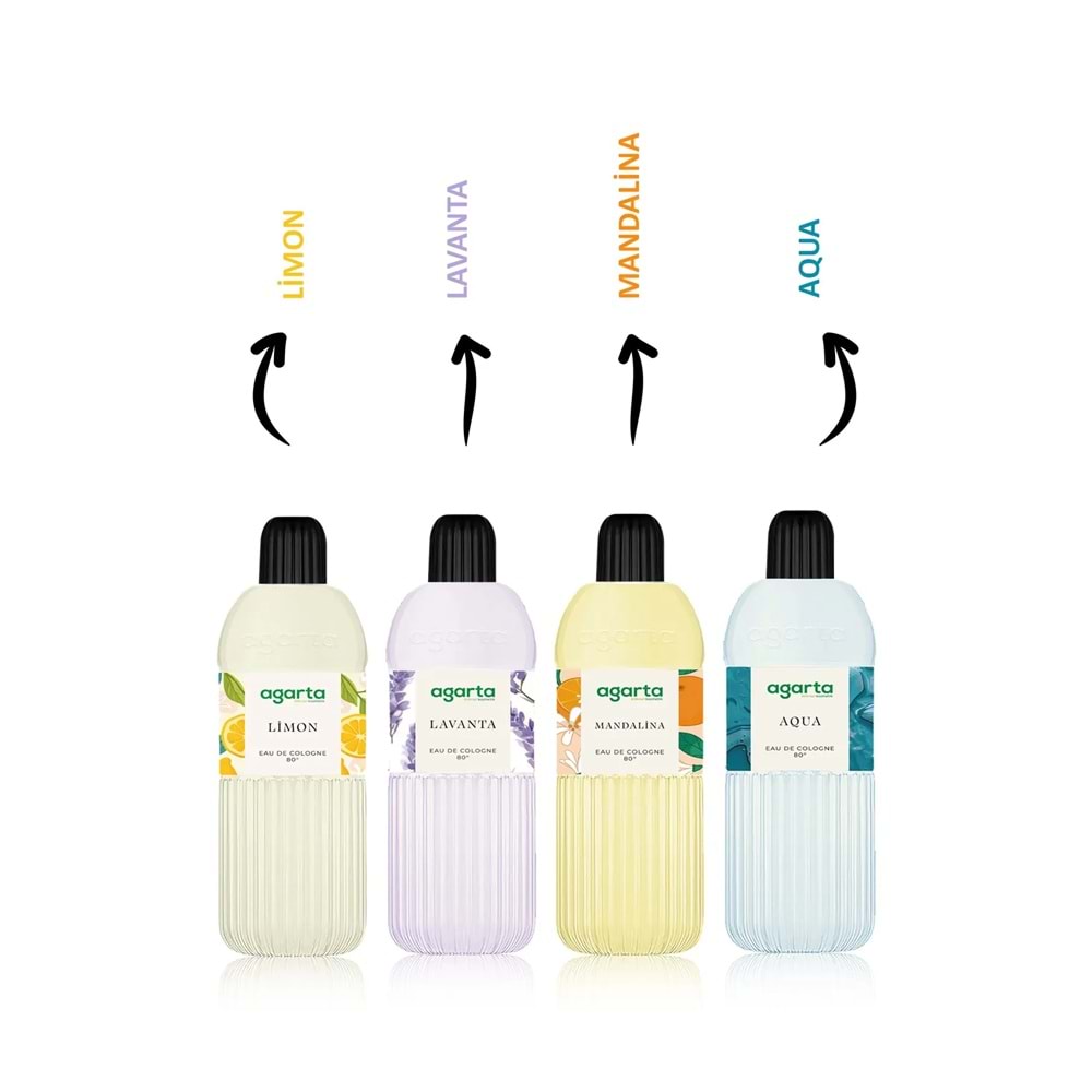 Agarta Kolonya 400 ML Mandalina 80 Derece Pet Şişe