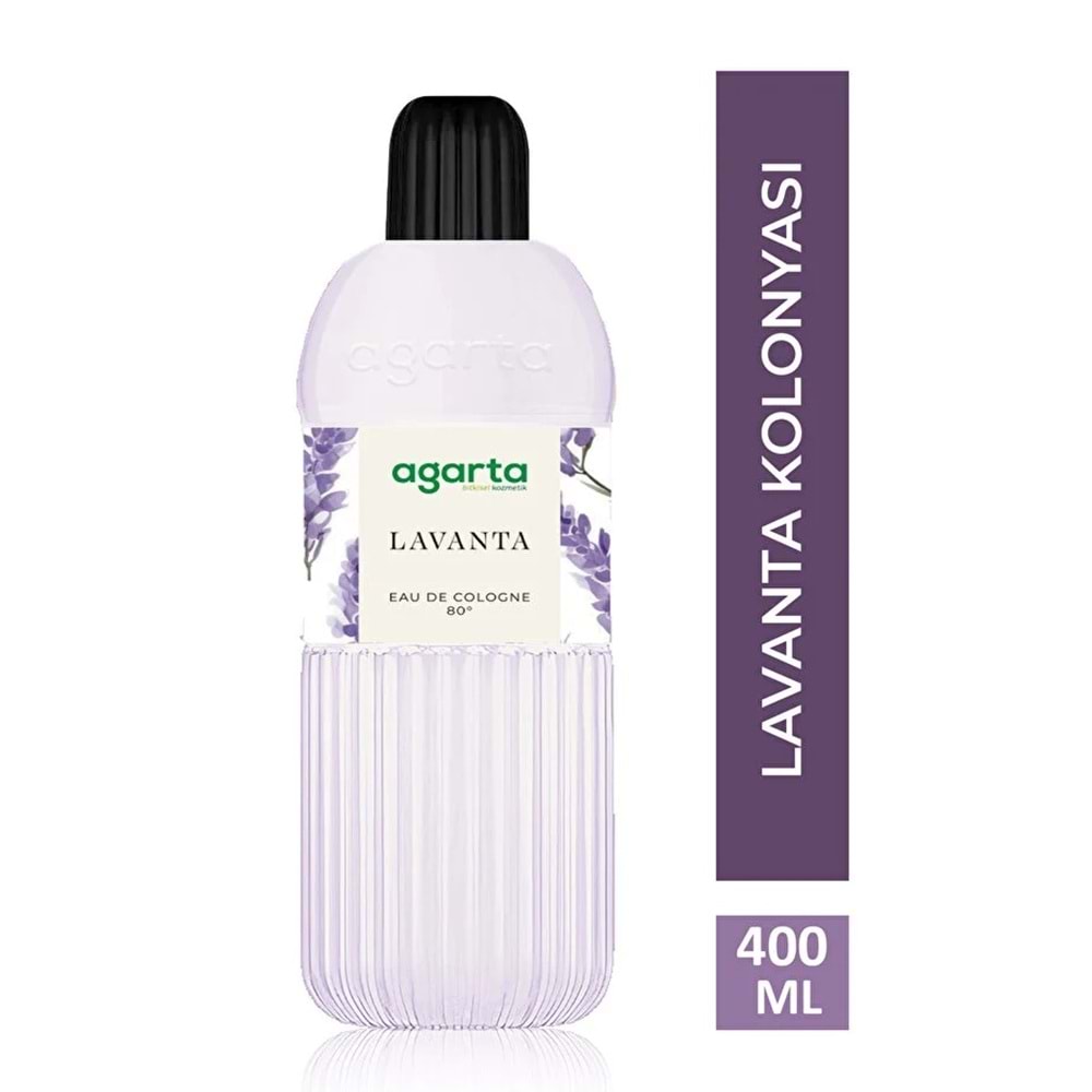 Agarta Kolonya 400 ML Lavanta 80 Derece Pet Şişe