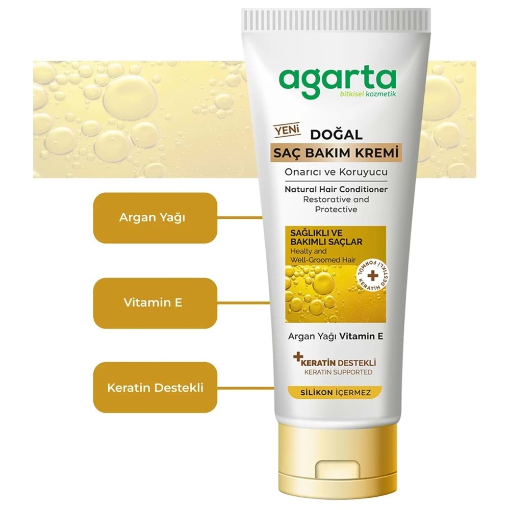 Agarta Doğal Güçlü Bakım Saç Güzelleştirici Krem 250 ML