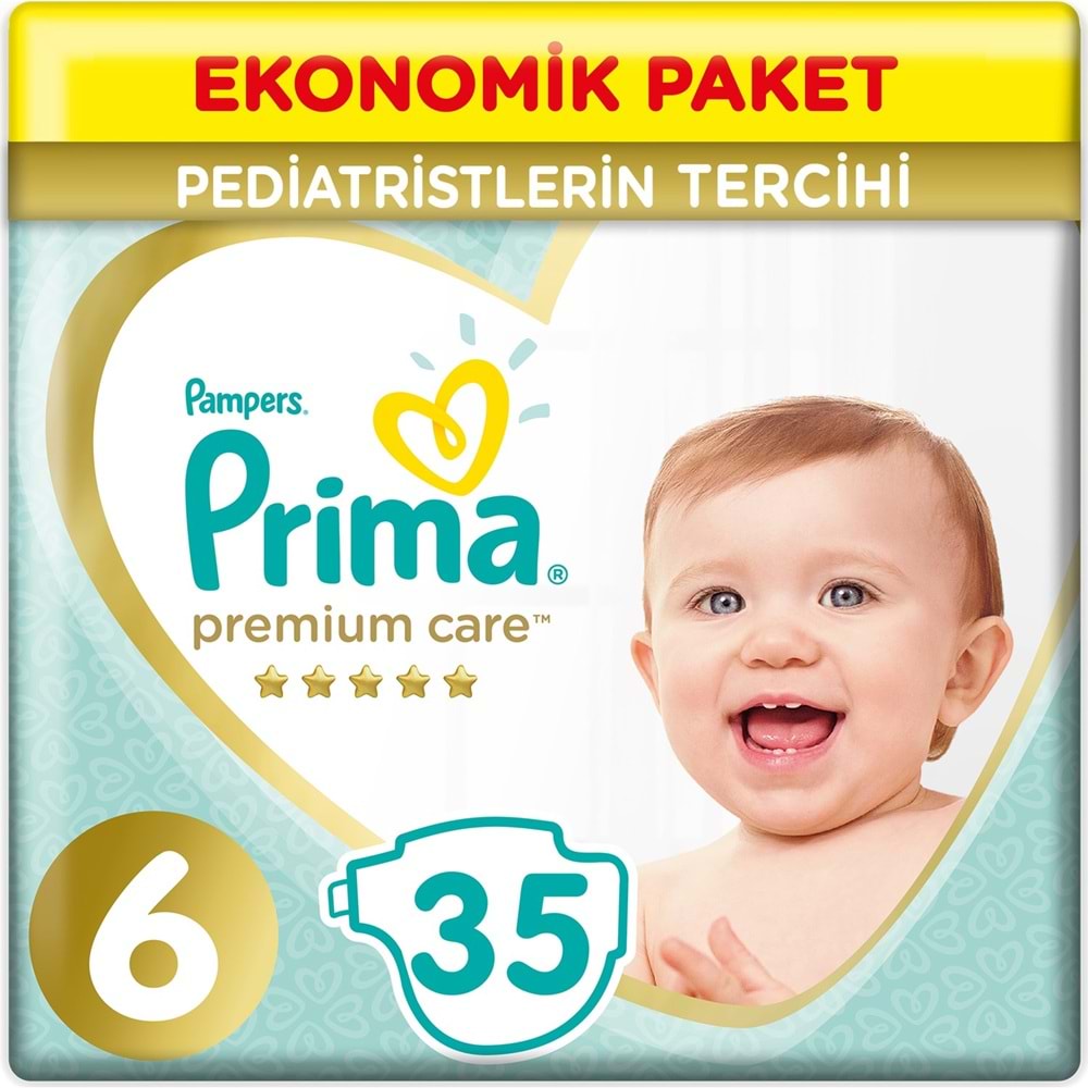 Prima Premium Care Bebek Bezi 6 Beden 13+ KG Extra Large 35 Adet Ekonomik Pk