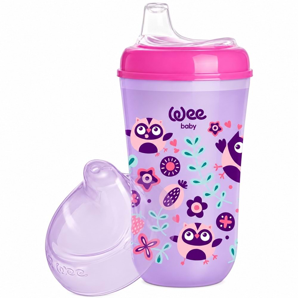 Wee Baby Yalıtımlı Su Oluklu Alıştırma Bardağı 200 ML - Mor