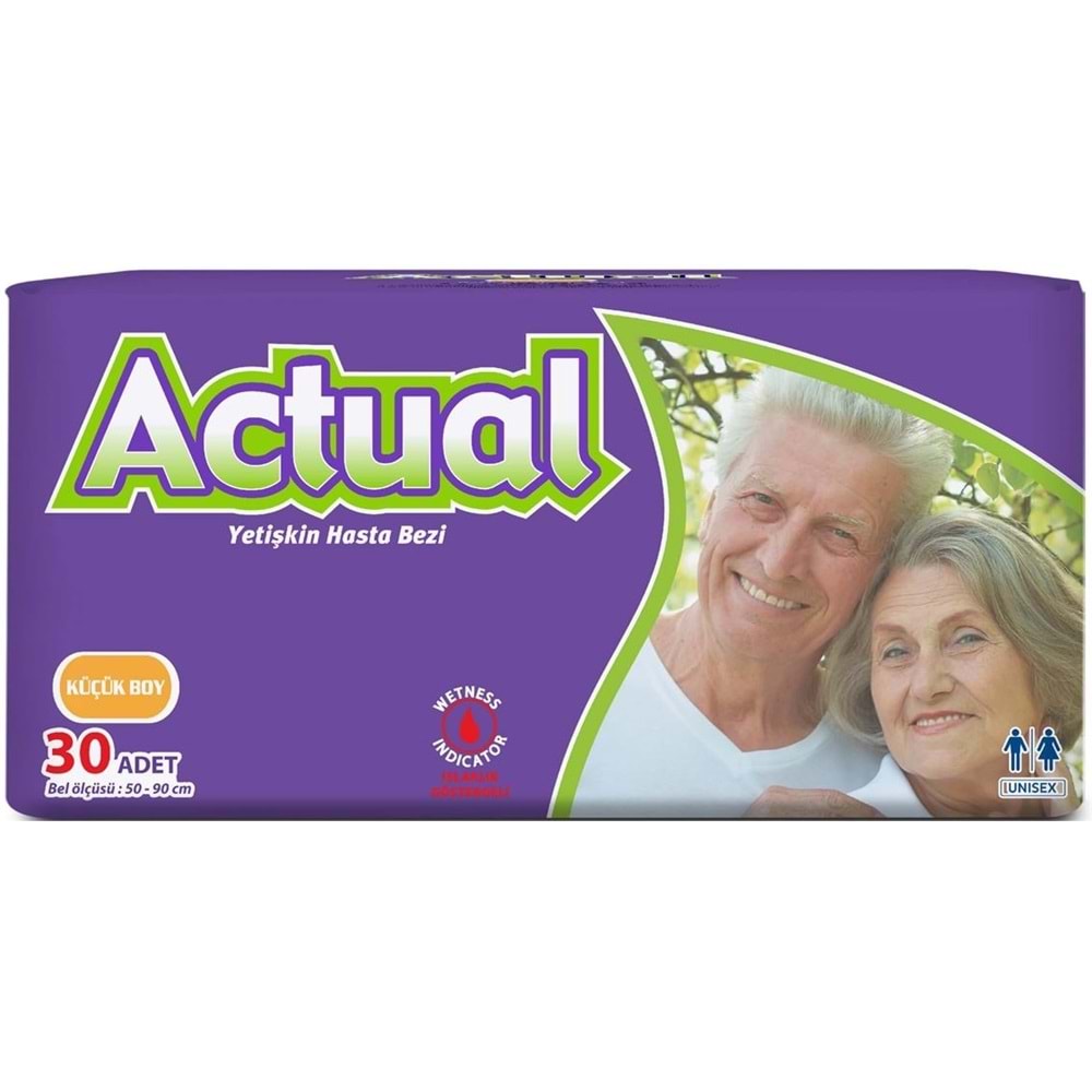 Actual Yetişkin Hasta Bezi Bel Bantlı S - Small - Küçük 150 Adet (5PK*30)