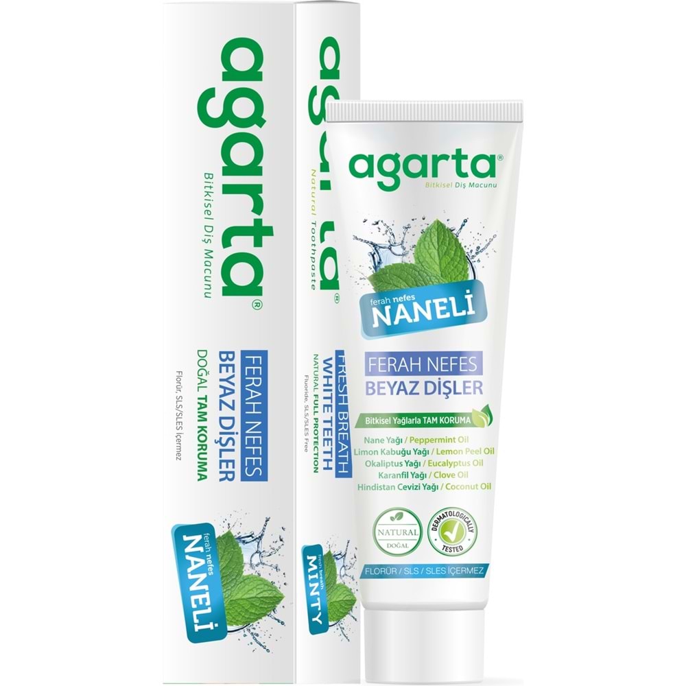 Agarta Doğal Diş Macunu 100ML Naneli (12 Li Set)