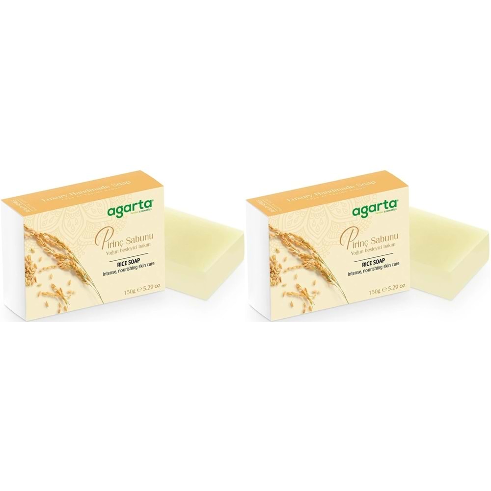 Agarta El Yapımı Doğal Sabun 150GR Pirinç (2 Li Set)