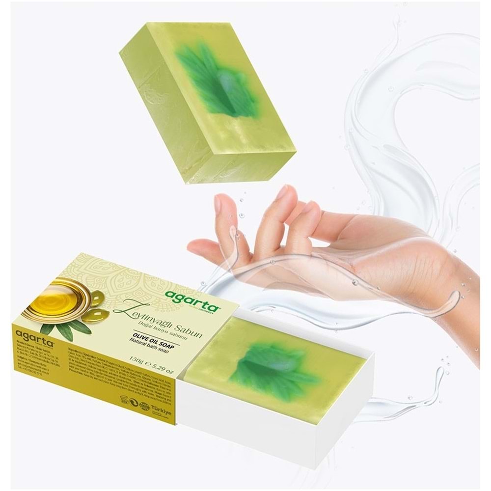 Agarta El Yapımı Doğal Sabun 150GR Zeytinyağlı (3 Lü Set)