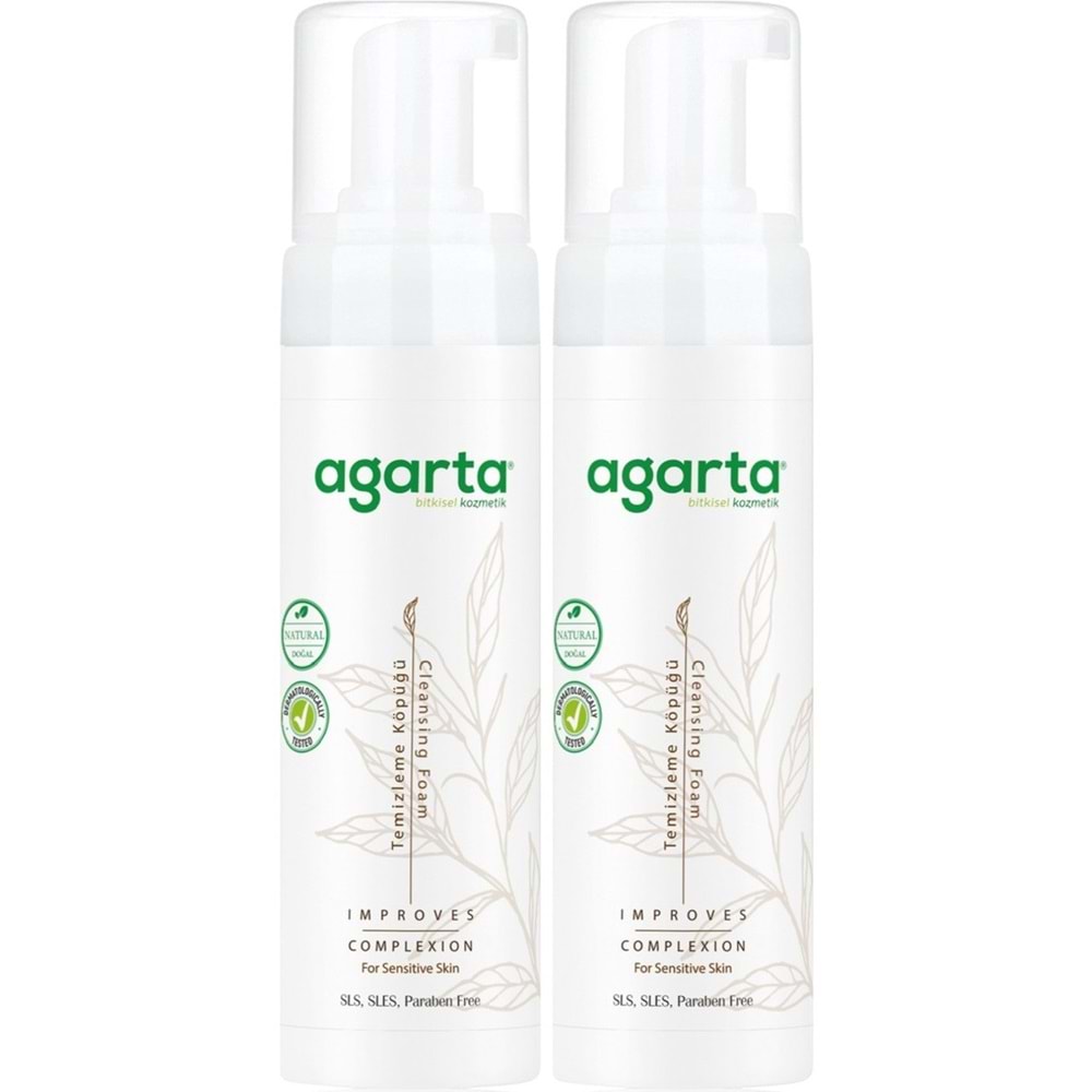 Agarta Doğal Yüz Temizleme Köpüğü 225ML (2 Li Set)