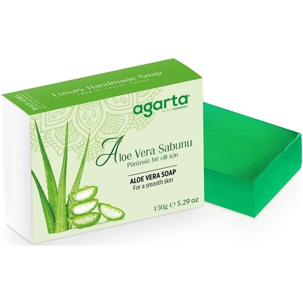 Agarta El Yapımı Doğal Sabun 150GR Aloe Vera (3 Lü Set)