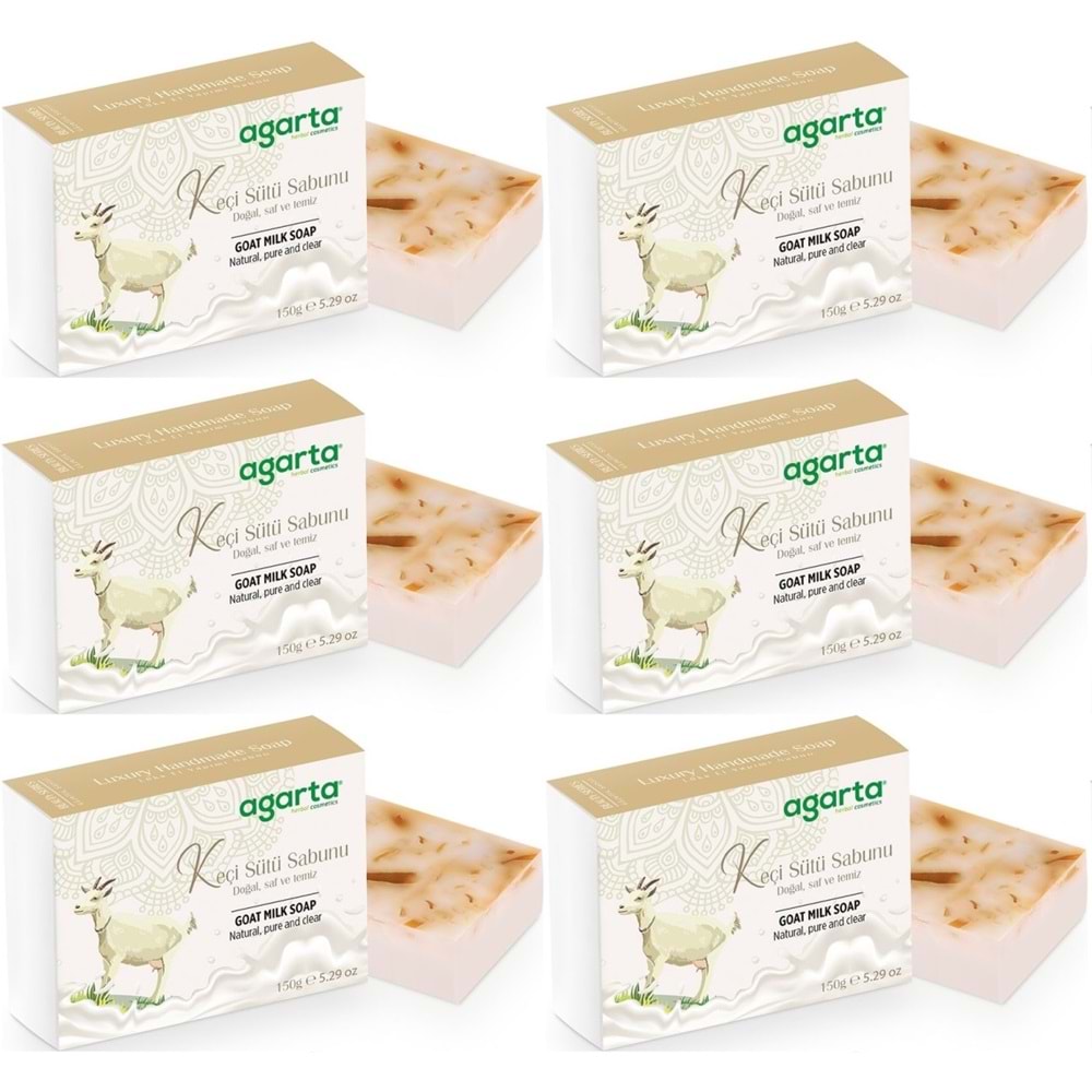 Agarta El Yapımı Doğal Sabun 150GR Keçi Sütü (6 Lı Set)