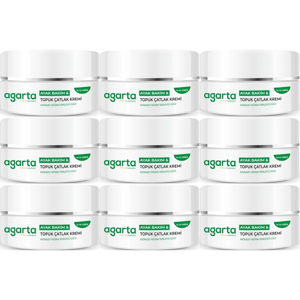 Agarta Ayak ve Topuk Çatlak Bakım Kremi 100ML (9 Lu Set)