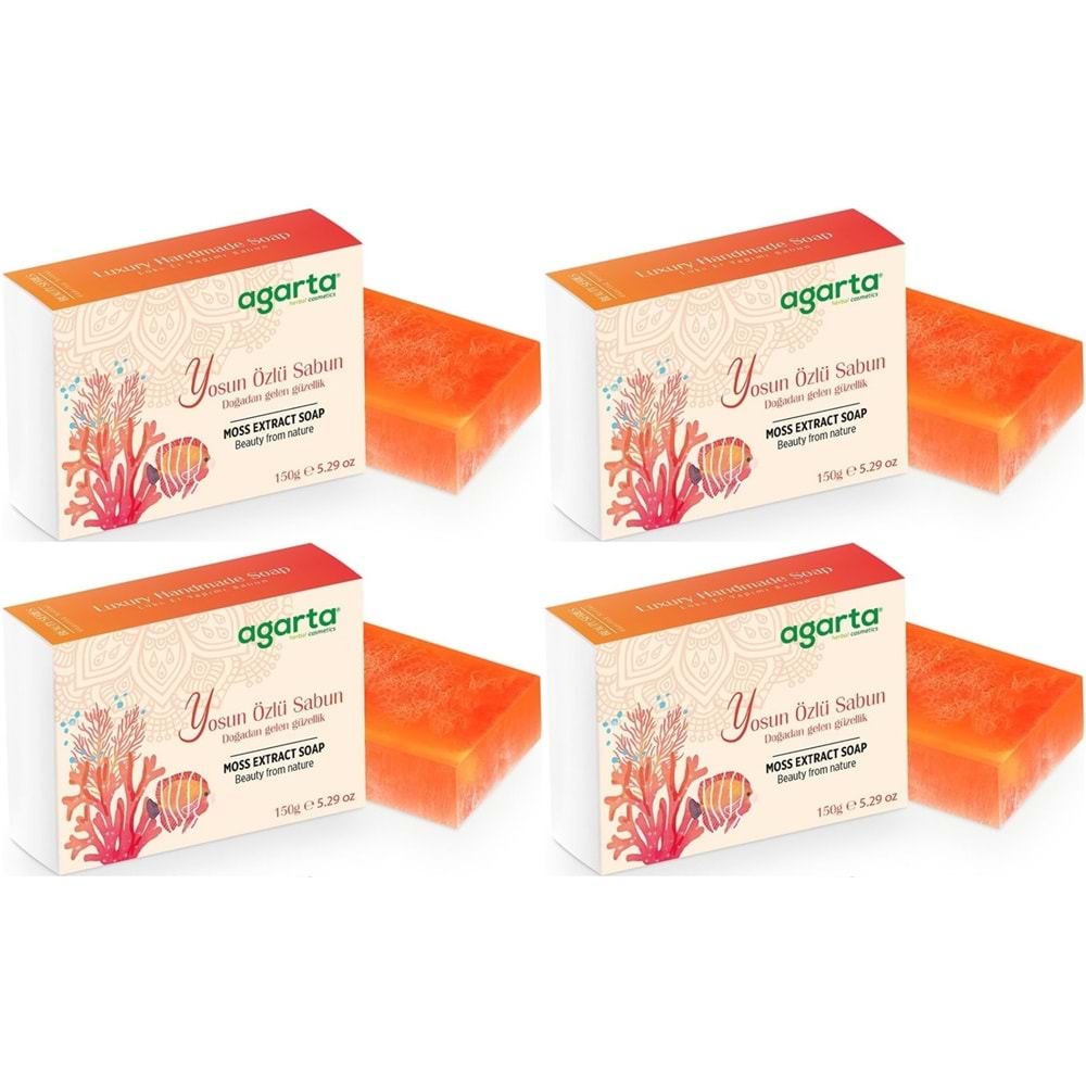 Agarta El Yapımı Doğal Sabun 150GR Yosun Özlü (4 Lü Set)