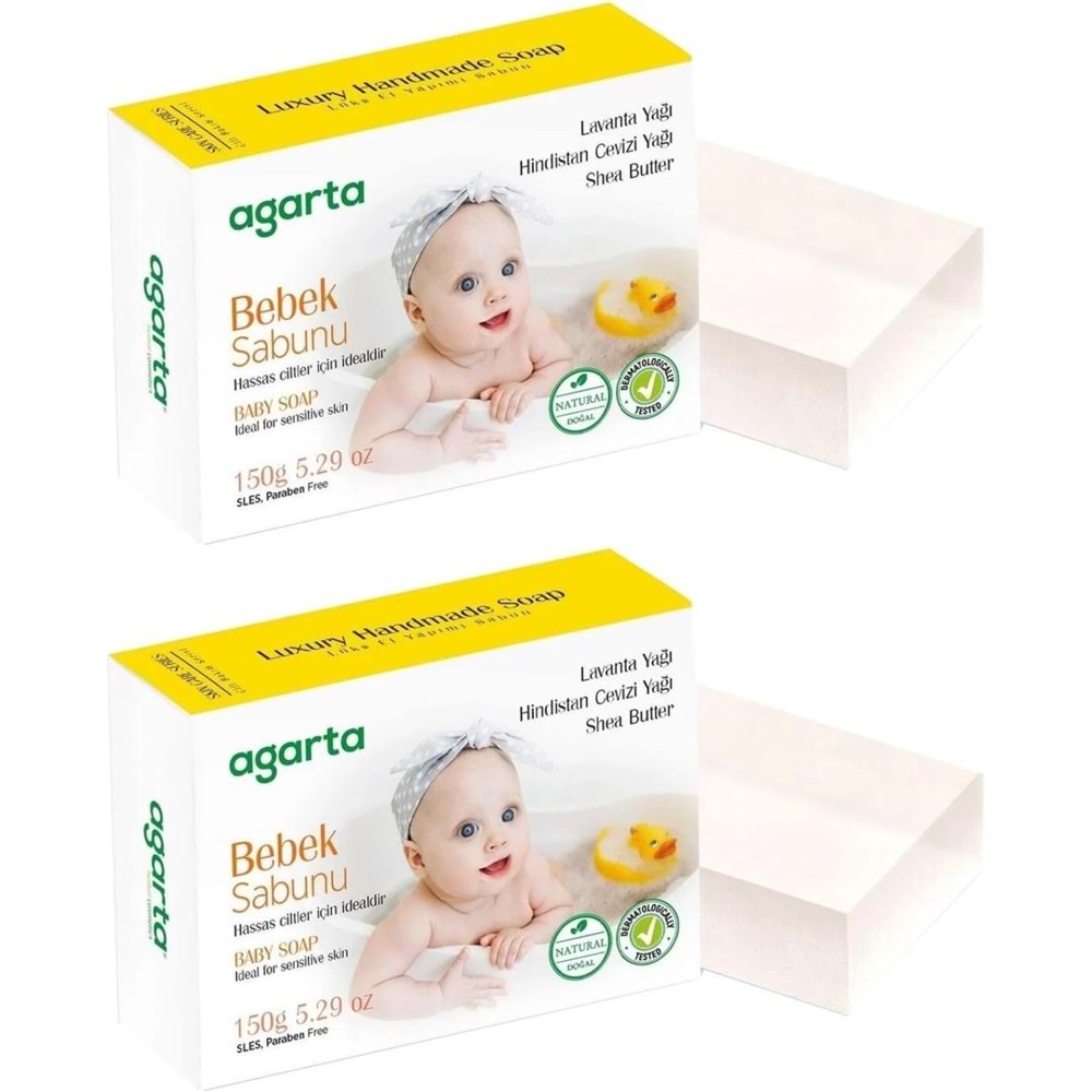 Agarta El Yapımı Doğal Sabun 150GR Bebek (2 Li Set)