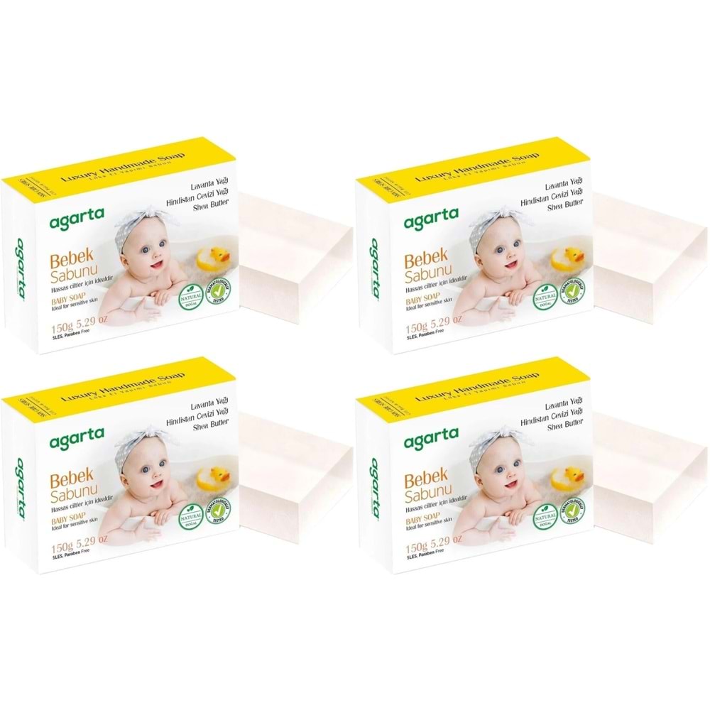 Agarta El Yapımı Doğal Sabun 150GR Bebek (4 Lü Set)