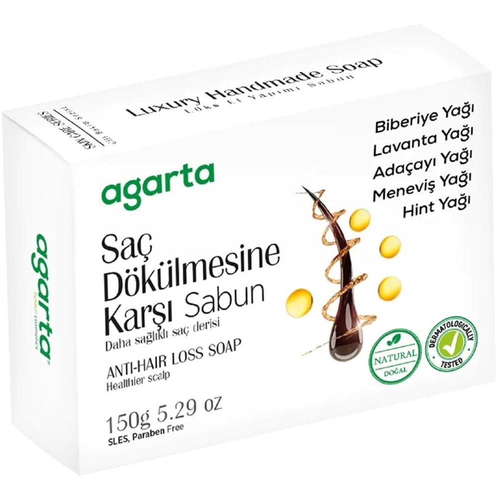Agarta El Yapımı Doğal Sabun 150GR Saç Dökülmesine Karşı (4 Lü Set)