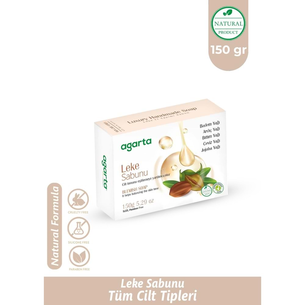 Agarta El Yapımı Doğal Sabun 150GR Leke (4 Lü Set)