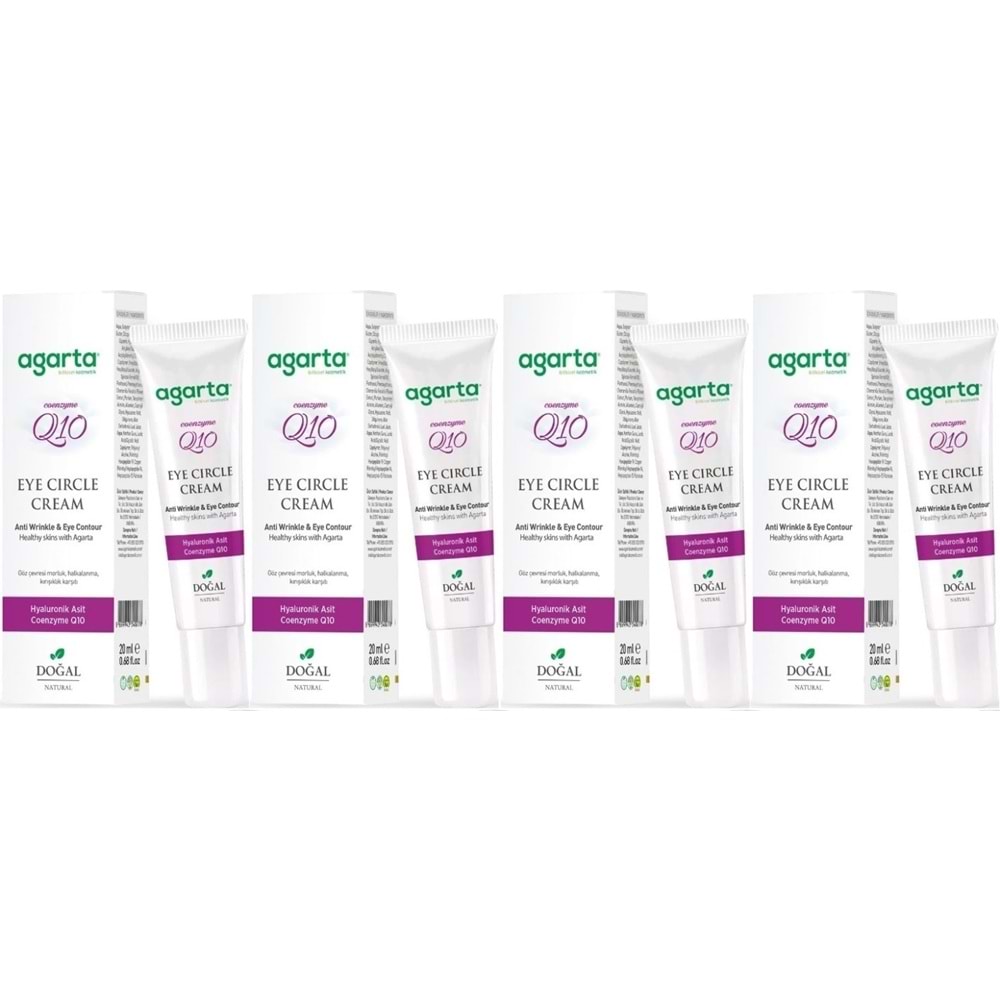 Agarta Doğal Göz Altı Kırışıklık ve Koyu Halka Yaşlandırma Karşıtı Antiaging Kremi 20 ML (4 Lü Set)