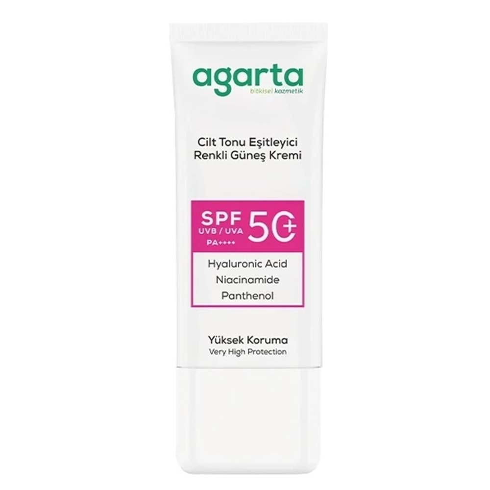 Agarta Cilt Tonu Eşitleyici Renkli Kapatıcı Etkili Spf+50 Faktör Güneş Kremi 50 ML (6 Lı Set)