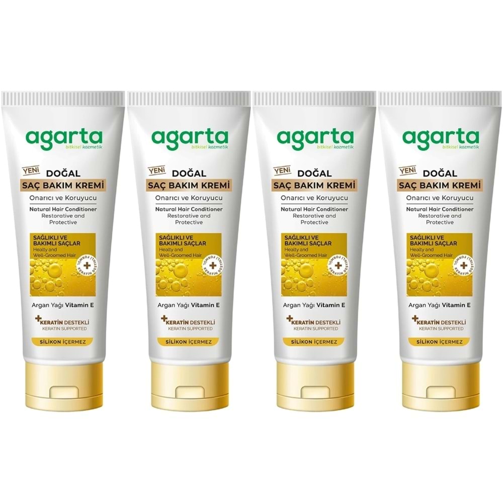 Agarta Doğal Güçlü Bakım Saç Güzelleştirici Krem 250 ML (4 Lü Set)