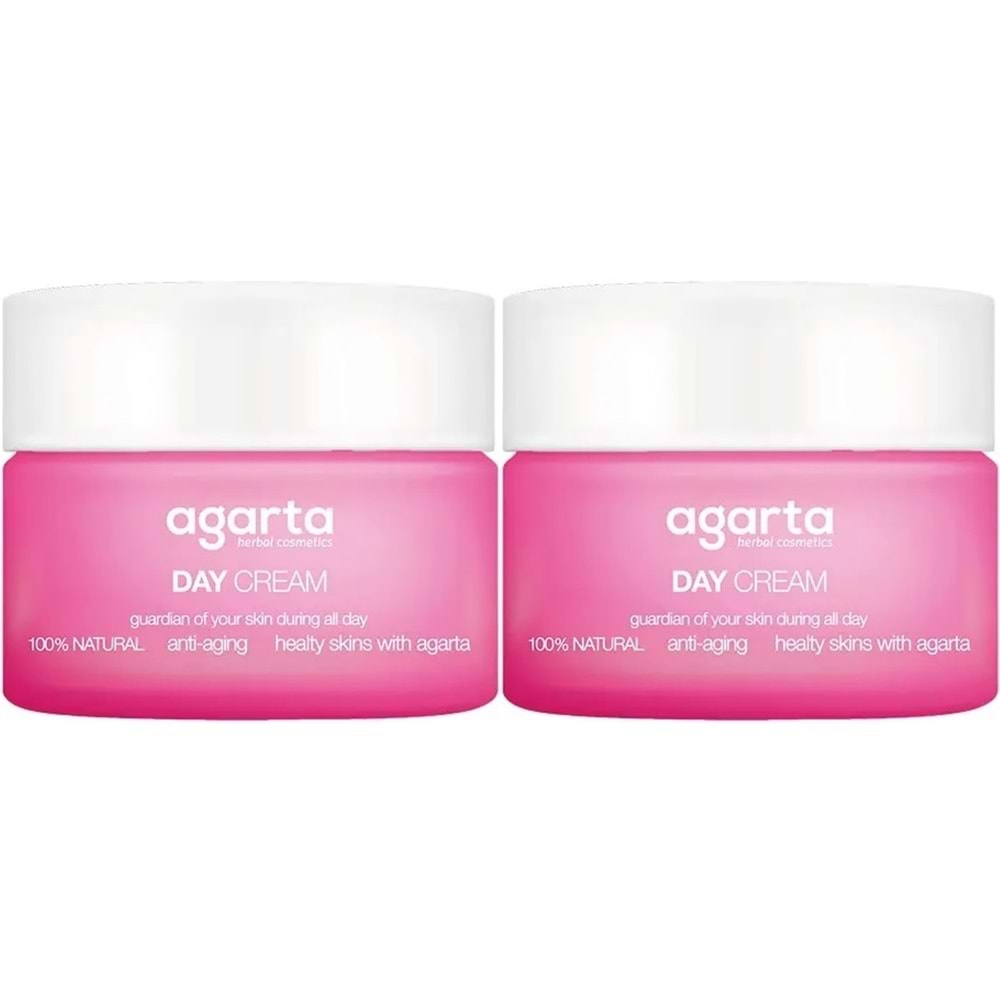 Agarta Doğal Nemlendirici Su Bazlı Gündüz Kremi 50 ML (2 Li Set)