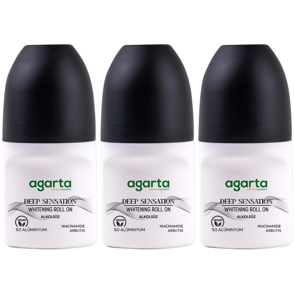 Agarta Roll-On Erkek 50 ML Patchoulı Deep Sensatıon (24 Saat Etkili Ter Kokusu Önleyici) (3 Lü Set)