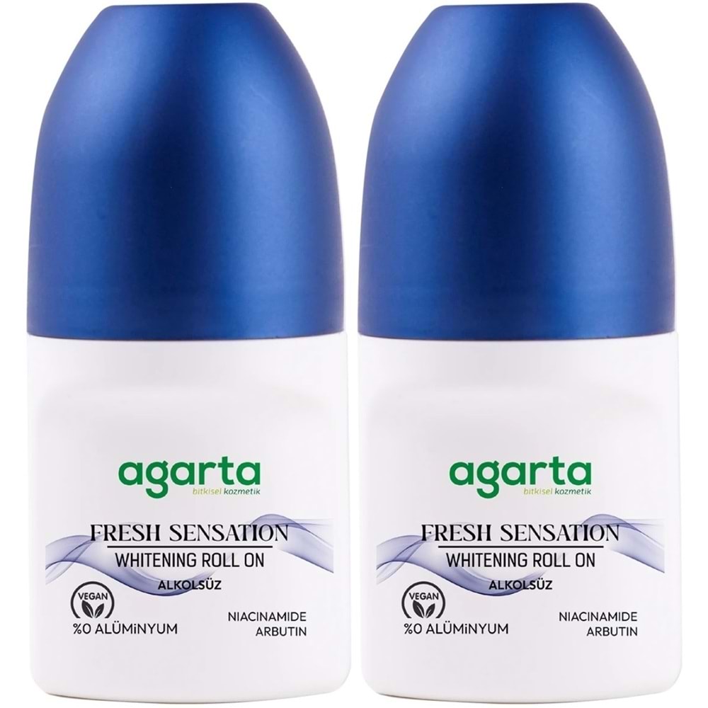 Agarta Roll-On Erkek 50 ML Fresh Sensatıon (24 Saat Etkili Ter Kokusu Önleyici) (2 Li Set)