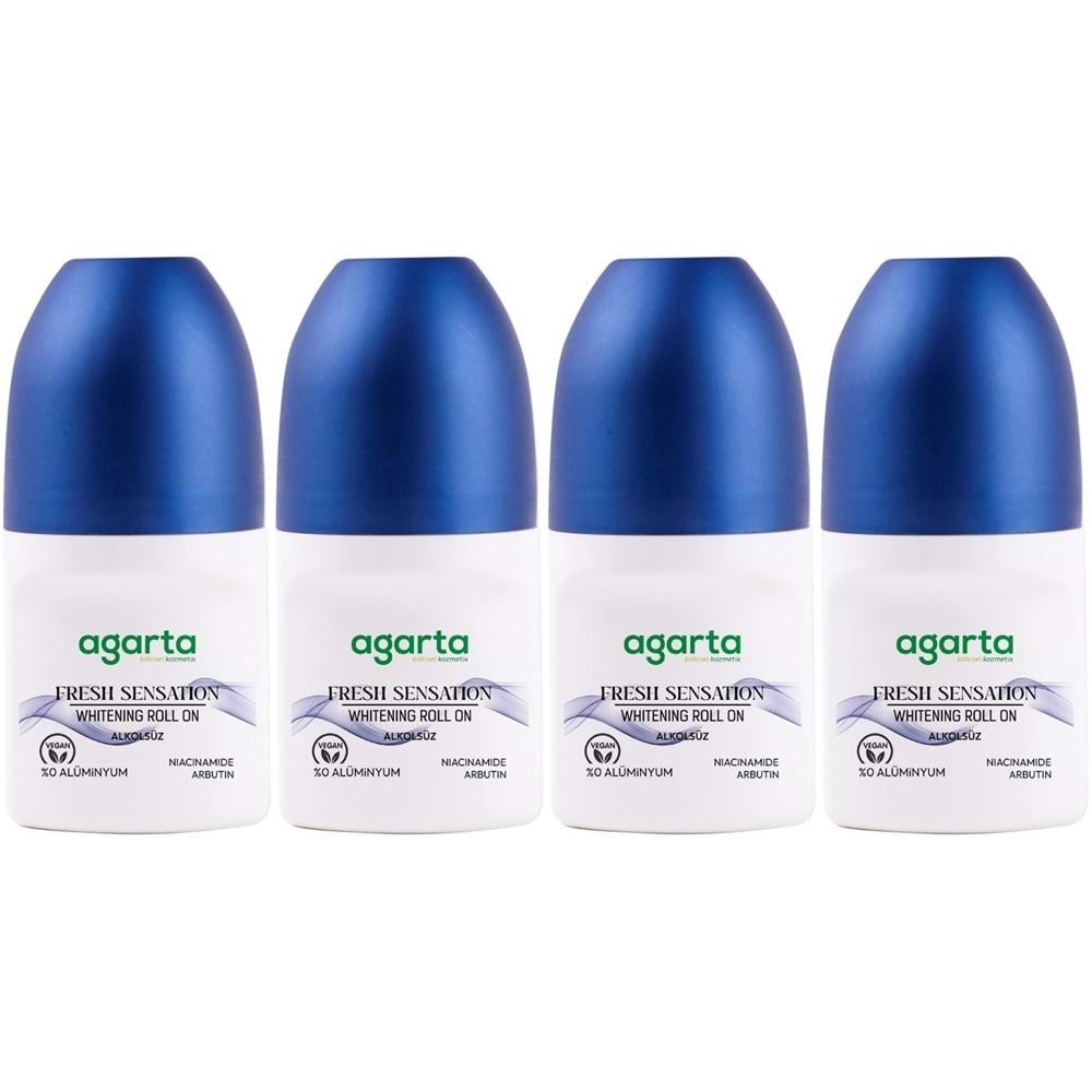 Agarta Roll-On Erkek 50 ML Fresh Sensatıon (24 Saat Etkili Ter Kokusu Önleyici) (4 Lü Set)