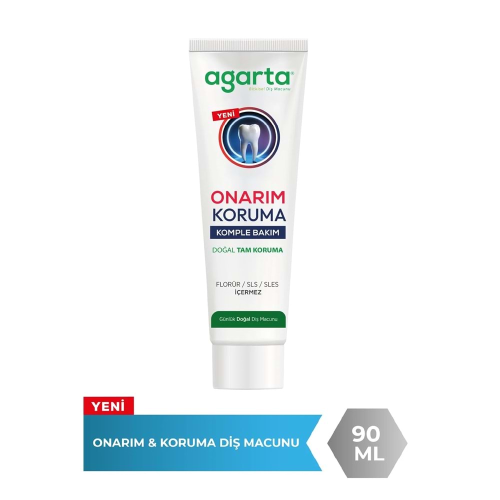 Agarta Doğal Tam koruma Diş Macunu 90 ML Onarım & Koruma (12 Li Set)
