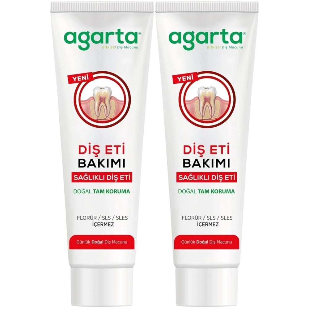 Agarta Doğal Tam koruma Diş Macunu 90 ML Diş Eti Bakımı & Plak Karşıtı (2 Li Set)