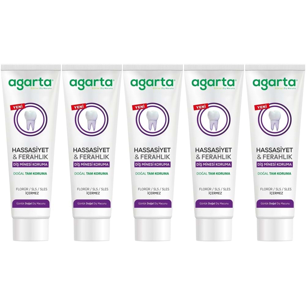 Agarta Doğal Tam koruma Diş Macunu 90 ML Hassasiyet & Ferahlık (5 Li Set)