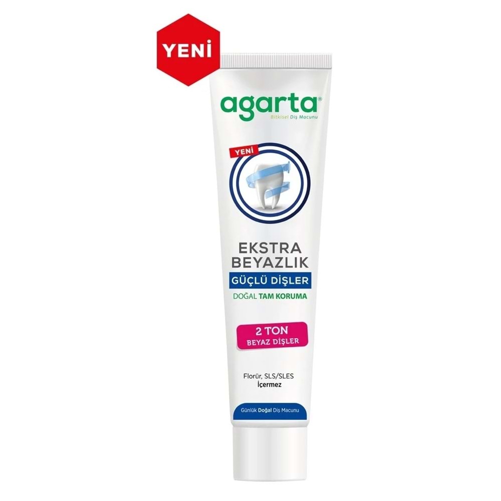 Agarta Doğal Tam koruma Diş Macunu 75 ML Ekstra Beyazlık & Hassasiyet-Ferahlık 90 ML (Karma 2Li Set)